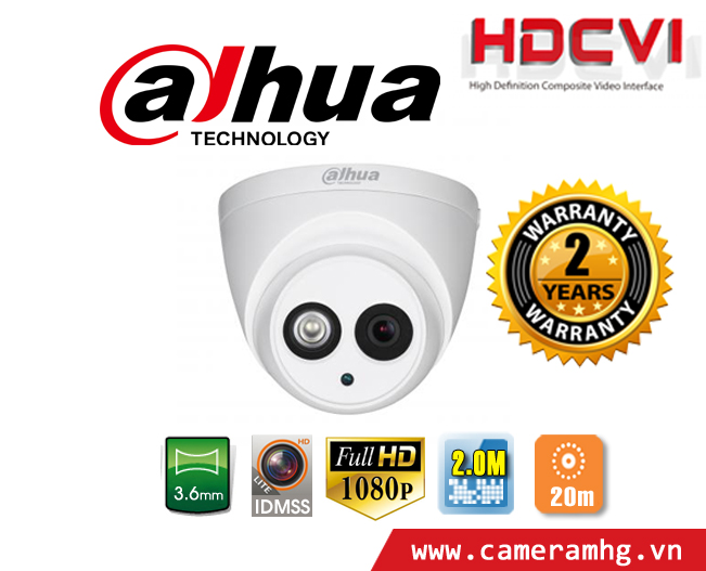 Camera Dome HDCVI DAHUA HAC-HDW1200E